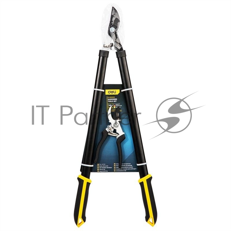 Набор сучкорез + секатор Deli DL580002 Набор из двух предметов. Сталь 55С. Термообработанная поверхность. Комбинированная ручка с полипропиленновым и термопластичным покрытием.