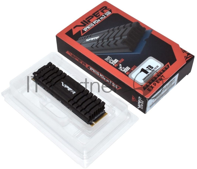 Накопитель SSD M.2 Viper 512Gb VPN110 Series <VPN110-512GM28H> (PCI-E 3.0 x4, up to 3100/2300MBs, 3D NAND, DRAM, TBW 400Tb, 22х80mm, heatsink)