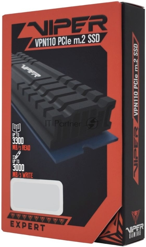 Накопитель SSD M.2 Viper 512Gb VPN110 Series <VPN110-512GM28H> (PCI-E 3.0 x4, up to 3100/2300MBs, 3D NAND, DRAM, TBW 400Tb, 22х80mm, heatsink)