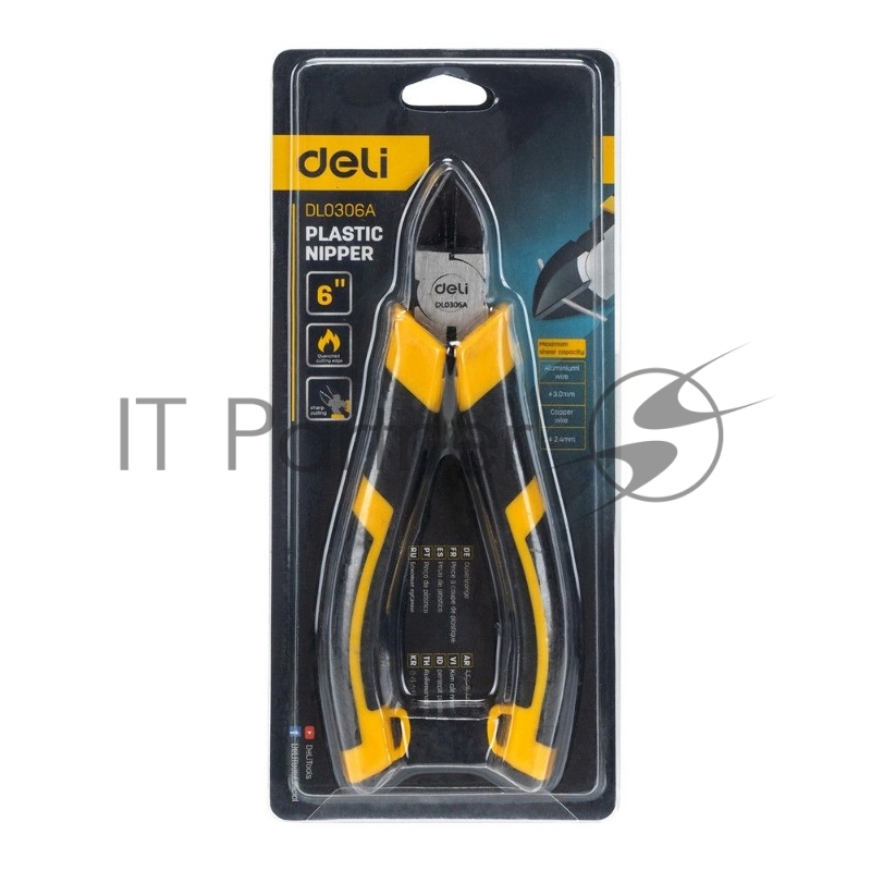 Бокорезы Deli DL0306A 6 Высокоуглеродистая сталь. ПВХ ручка.