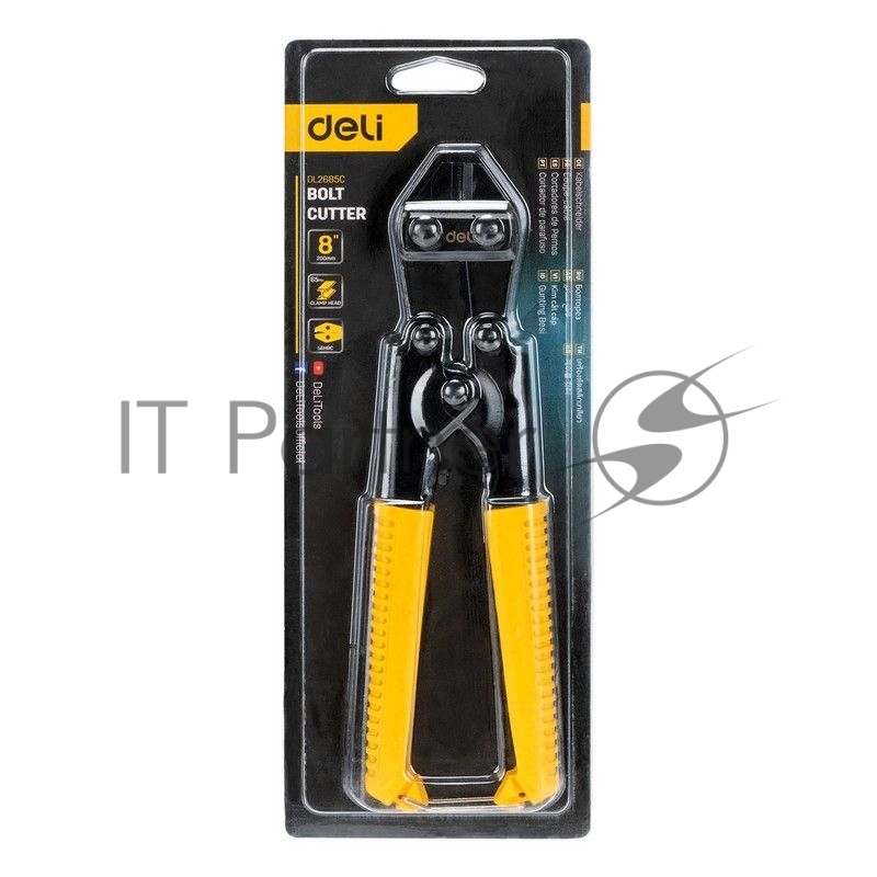 Болторез Deli DL2685C 8 ПВХ ручка. Захват 3 мм посередине режущих элементов.