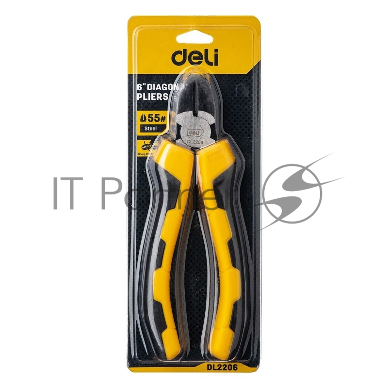 Диагональные бокорезы Deli DL2206 6 Высоко-углеродистая сталь. Двухкомпонентная ручка.