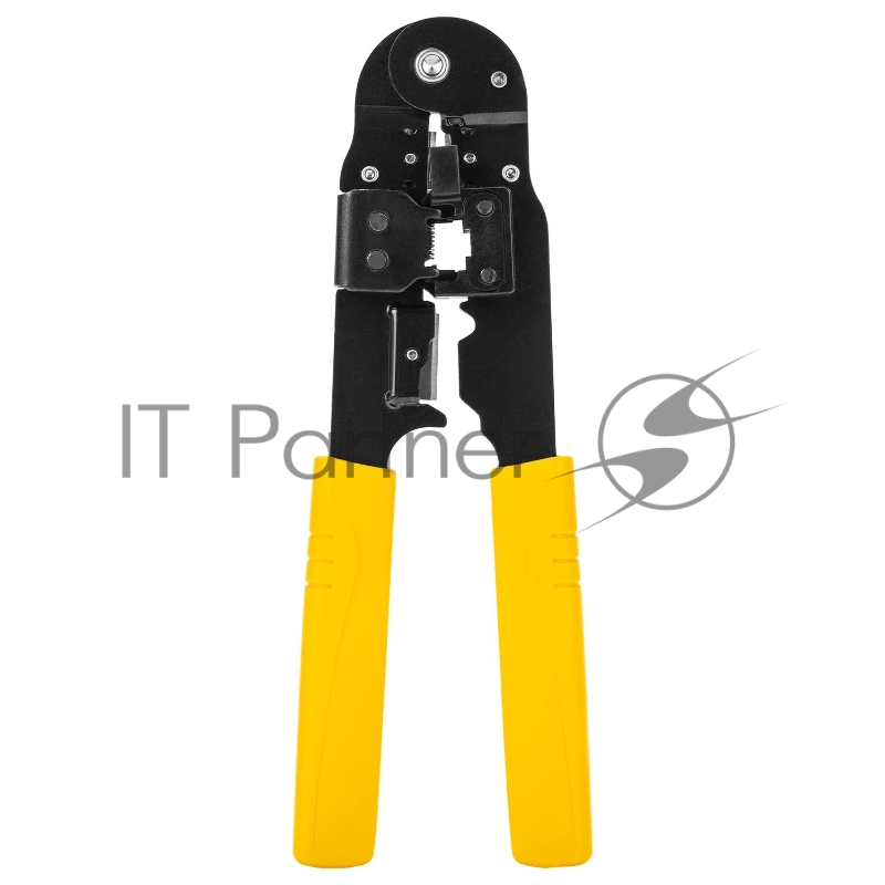 Обжимные клещи Deli DL381008 RJ45 Размер: 205мм. Спецификация обжима: 8P. Холоднокатаный стальной лист с черной отделкой, ручка из ПВХ. Лезвие SK5. Инструмент для зачистки проводов, кусачки и обжимной инструмент 3-в-1.