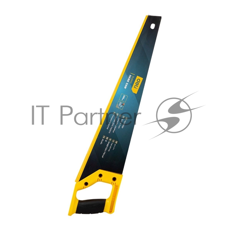 Ножовка по дереву Deli DL6850 500мм Материал: 65Mn. Термообработанная поверхность. Зубья пилы: 7 TPI. Шлифовка зубов с 2-х сторон. Литая ручка из двухкомпонентного противоударного пластика.