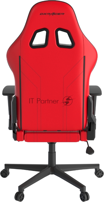Компьютерное кресло DXRacer Peak Prince up to 100kg/180cm, top gun, 3D armrest, leatherette, recline 135, 2 wheels, red black