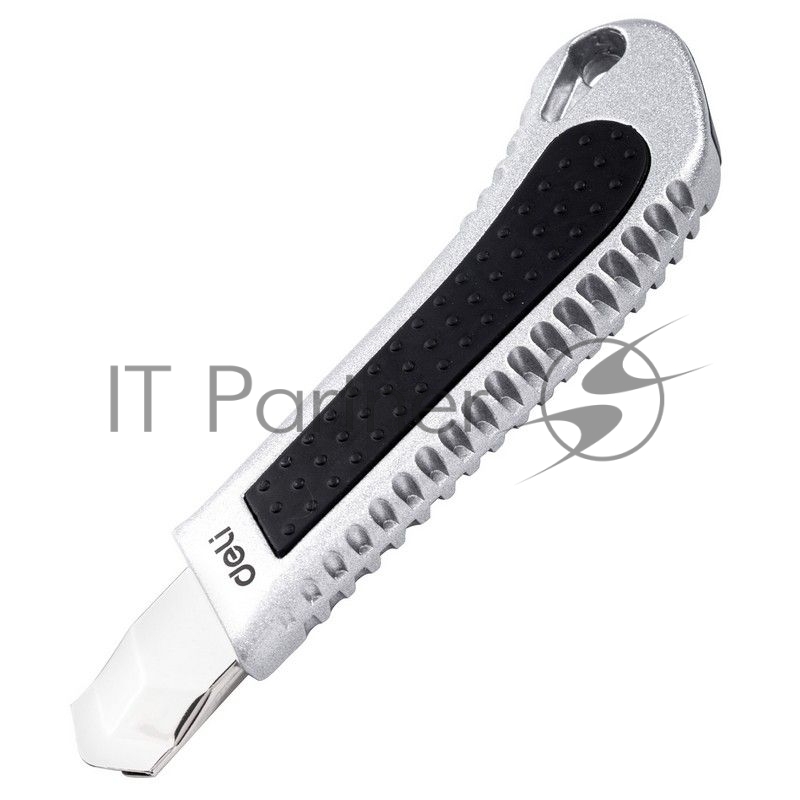 Универсальный нож Deli DL4255 18мм Лезвие SK2. Алюминиевый корпус. Общая длина: 155 мм.