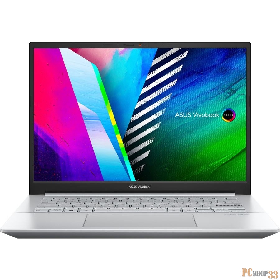 Ноутбук Asus Vivobook Pro 14 OLED M3401QA-KM113 Ryzen 5 5600H 8Gb SSD256Gb AMD Radeon 14 OLED 2.8K (2880x1800) noOS silver WiFi BT Cam