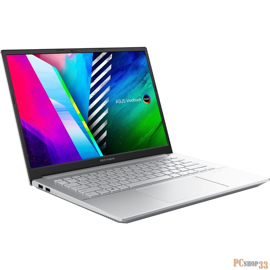 Ноутбук Asus Vivobook Pro 14 OLED M3401QA-KM113 Ryzen 5 5600H 8Gb SSD256Gb AMD Radeon 14 OLED 2.8K (2880x1800) noOS silver WiFi BT Cam