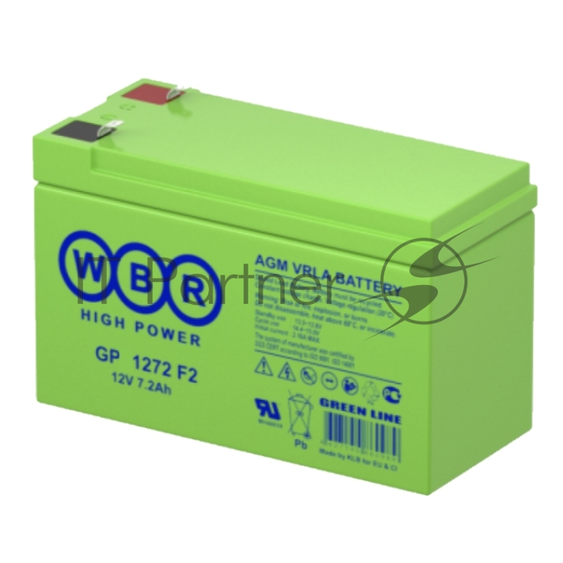 Аккумулятор WBR GP1272 (12V 7.2Ah) F2