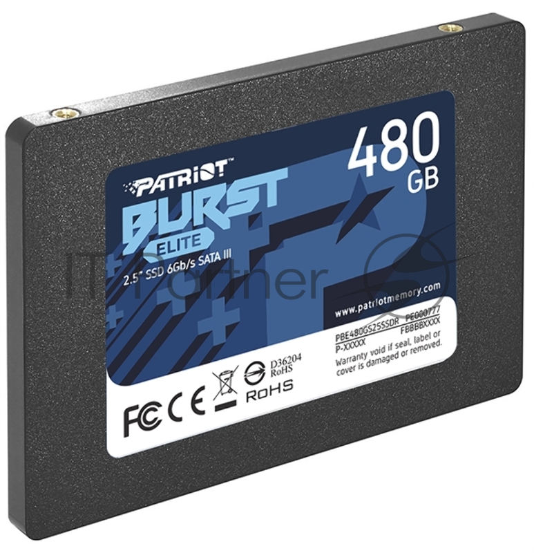 Накопитель SSD Patriot SATA III 480Gb PBE480GS25SSDR Burst Elite 2.5