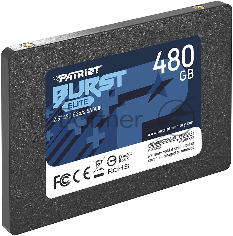 Накопитель SSD Patriot SATA III 480Gb PBE480GS25SSDR Burst Elite 2.5