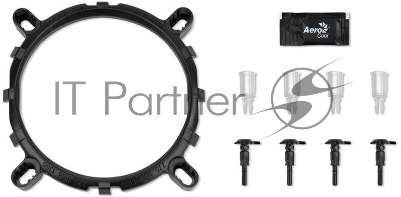 Устройство охлаждения(кулер) Aerocool Rave 4 Soc-AM4/1151/1200/1700 4-pin 18-27dB Al+Cu 130W 570gr LED Ret