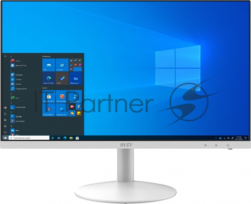 Моноблок MSI Pro AP241 11M-435RU 23.8 Full HD PG G6405 (4.1) 4Gb SSD128Gb UHDG 610 Windows 11 Professional GbitEth WiFi BT 120W белый 1920x1080
