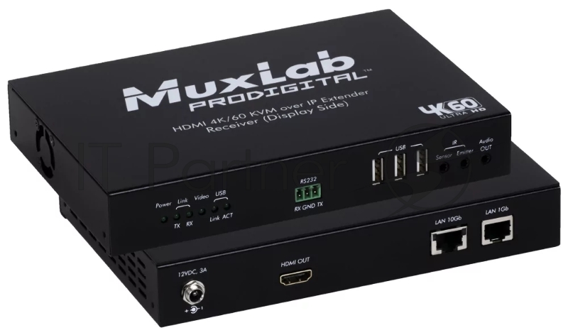 Приемник HDMI KVM OVER IP MuxLab 500760-RX-KVM, поддержка 4К60 (SDVoE)