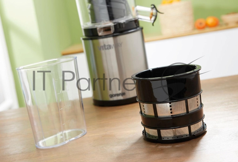 Соковыжималка шнековая Gorenje JC4800VWY черный/нержавеющая сталь