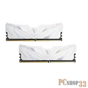 Модуль памяти DDR 4 DIMM 16Gb (8Gbx2) PC28800, 3600Mhz, Netac Shadow II NTSWD4P36DP-16W C18 White, с радиатором
