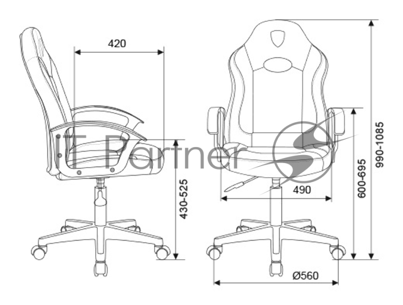Кресло игровое Zombie 11LT черный/синий текстиль/эко.кожа крестовина пластик