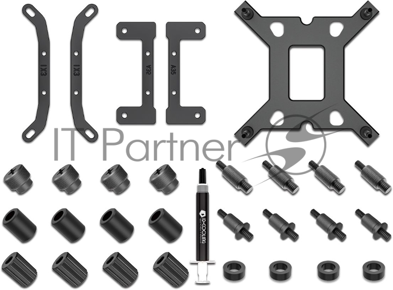 Комплект водяного охлаждения ID-COOLING FROSTFLOW X 240 LITE LGA20XX/1700/1200/115X/AM5/AM4 (6шт/кор,TDP 250W, Черный, Помпа с White LED подств., PWM, DUAL FAN 120mm) RET