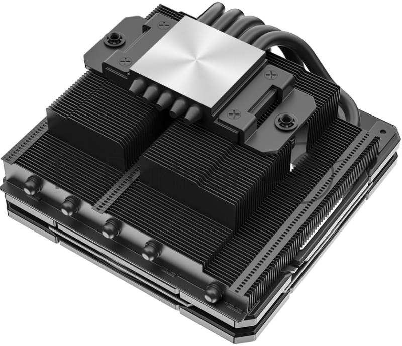 Кулер ID-COOLING IS-55 ARGB LGA1700/1200/115X/AM5/AM4 низкопрофильный высота 55mm (27шт/кор, TDP 125W, PWM, 5 тепл.трубок + медная база, FAN 120mm, черный) BOX