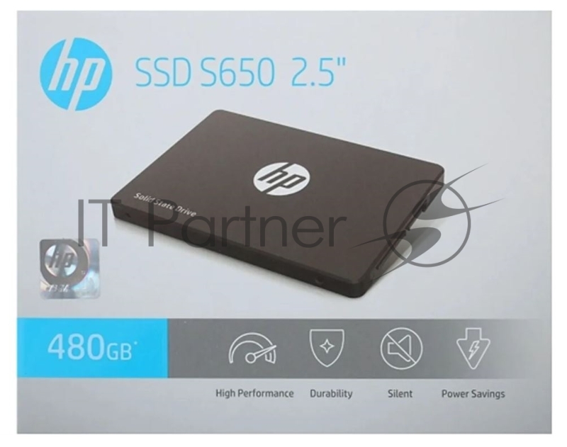 Твердотельный накопитель HP S650, 2.5 SATA III, 3D NAND TLC, 480 Гб