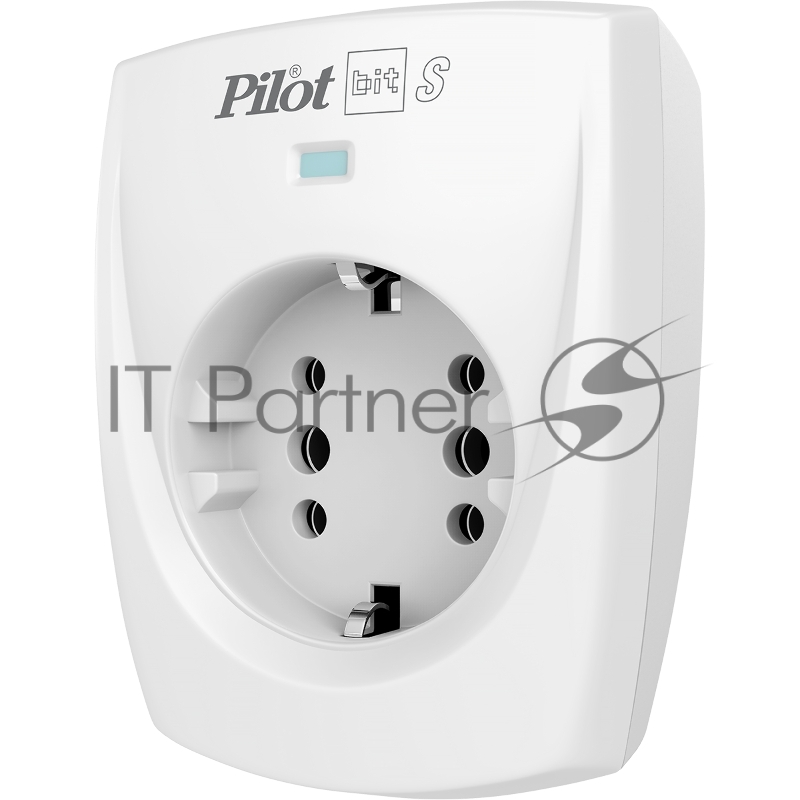 Сетевой фильтр ZIS PILOT BIT S, 1 розетка, 16А/3,5кВт, св.серый