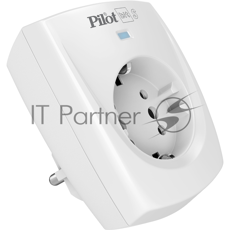 Сетевой фильтр ZIS PILOT BIT S, 1 розетка, 16А/3,5кВт, св.серый