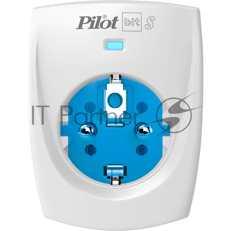 Сетевой фильтр ZIS PILOT BIT S, 1 розетка, 16А/3,5кВт, св.серый