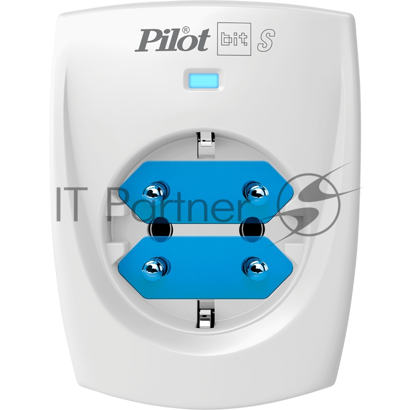 Сетевой фильтр ZIS PILOT BIT S, 1 розетка, 16А/3,5кВт, св.серый