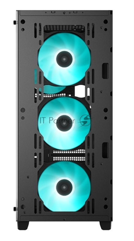 Корпус Deepcool CC560 ARGB без БП, боковое окно (закаленное стекло), 3x120мм ARGB LED вентилятор спереди и 1x120мм ARGB LED вентилятор сзади, черный, ATX