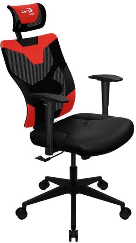 Кресло Aerocool GUARDIAN Champion Red (<150кг, эргономичное, сетчатый материал, 2D подлокотник)