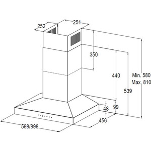 Вытяжка купольная Korting KHC 6831 NGN