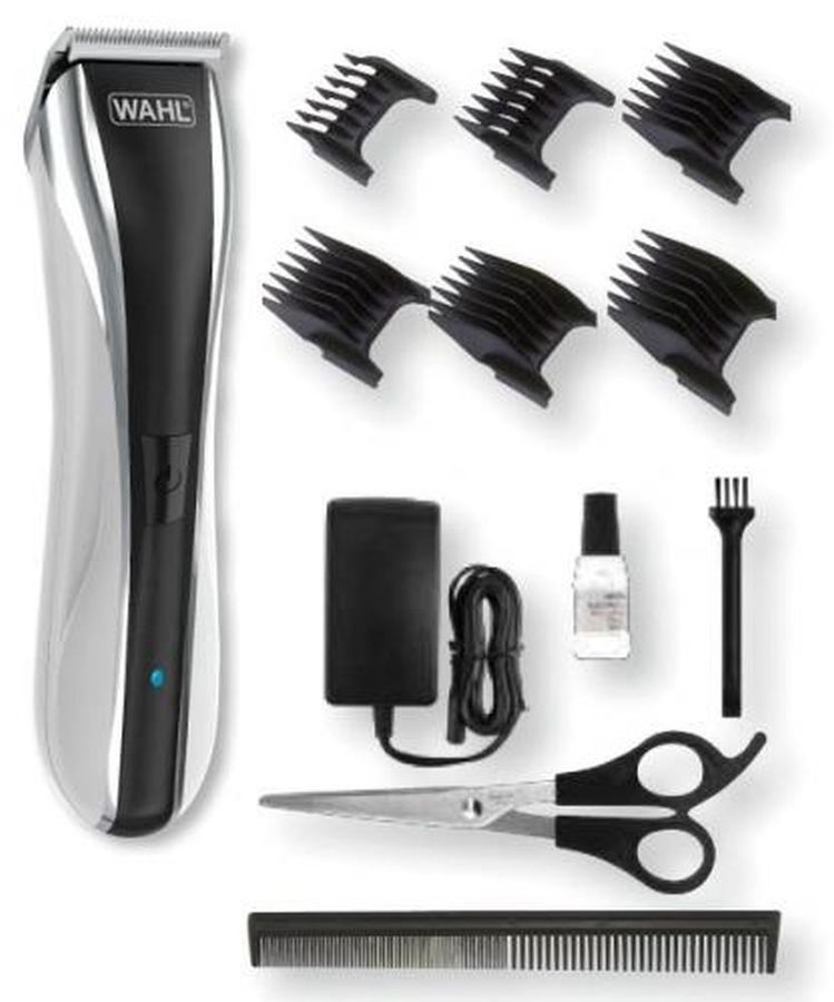Машинка для стрижки Wahl Lithium Pro LED серебристый/черный (насадок в компл:6шт)