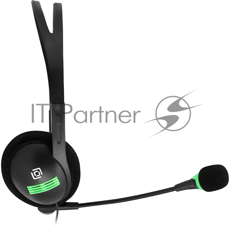 Наушники с микрофоном Оклик HS-M100 черный 1.8м накладные оголовье (1532004)