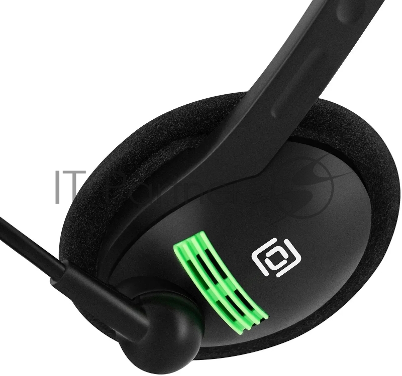 Наушники с микрофоном Оклик HS-M100 черный 1.8м накладные оголовье (1532004)