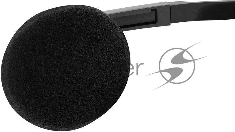 Наушники с микрофоном Оклик HS-M100 черный 1.8м накладные оголовье (1532004)