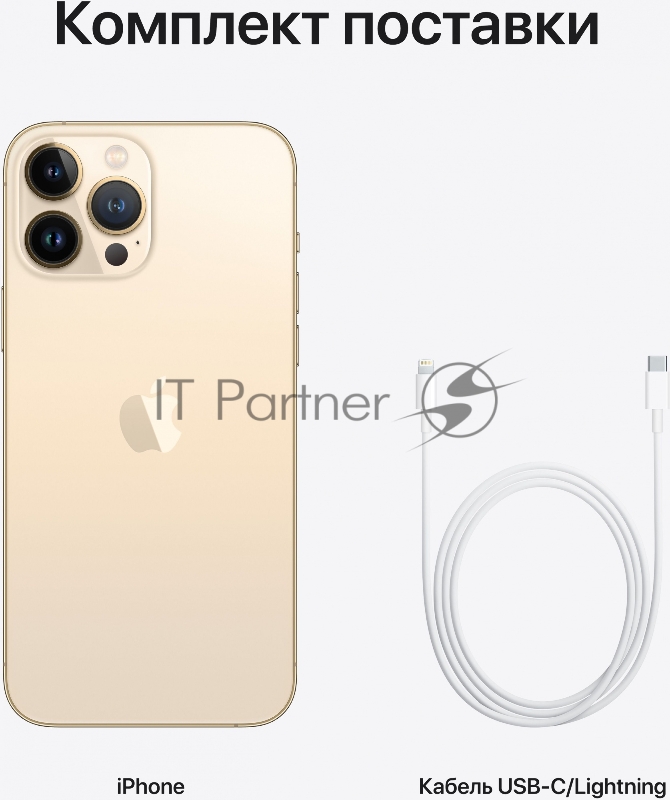 Смартфон Apple A2641 iPhone 13 Pro Max 256Gb 6Gb золотой моноблок 3G 4G 2Sim 6.7 1284x2778 iPhone iOS 15 12Mpix 802.11 a/b/g/n/ac/ax NFC GPS GSM900/1800 GSM1900 TouchSc Ptotect