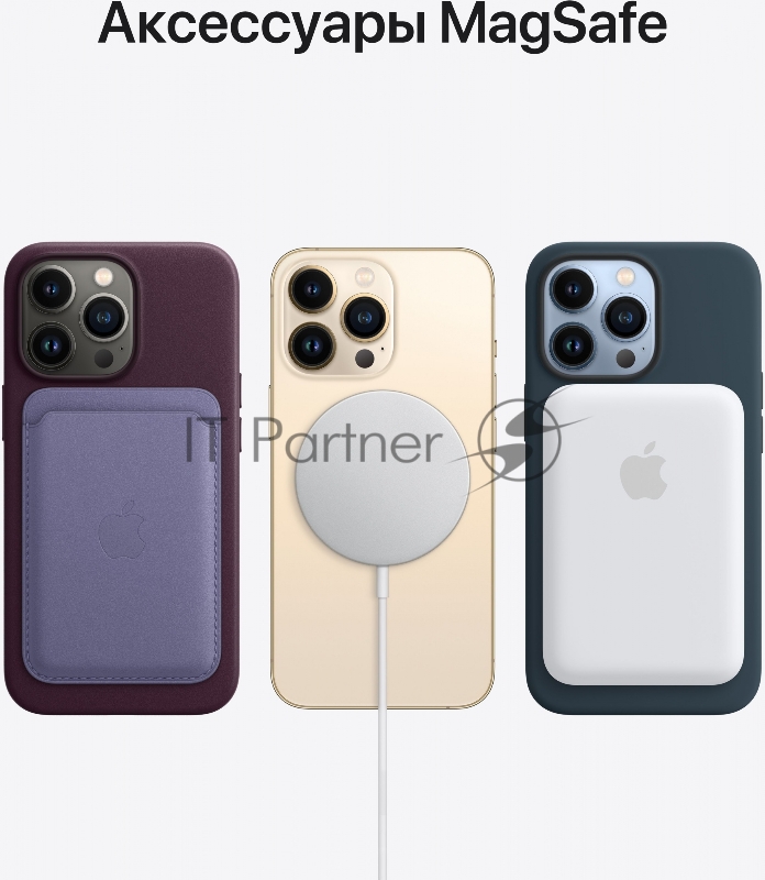 Смартфон Apple A2641 iPhone 13 Pro Max 256Gb 6Gb серебристый моноблок 3G 4G 2Sim 6.7 1284x2778 iPhone iOS 15 12Mpix 802.11 a/b/g/n/ac/ax NFC GPS GSM900/1800 GSM1900 TouchSc Ptotect