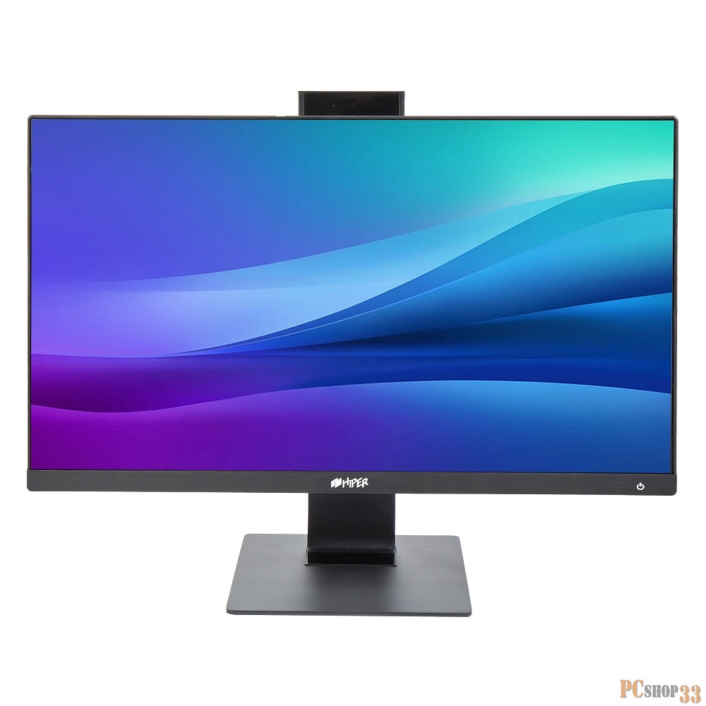 Моноблок Hiper V6 23.8 Full HD PG G6405 (4.1) 4Gb SSD256Gb UHDG 610 CR Windows 10 Professional GbitEth WiFi BT 120W клавиатура мышь Cam черный 1920x1080