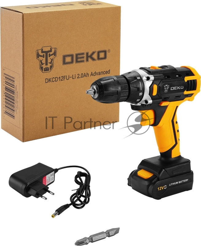Дрель-шуруповерт Deko DKCD12FU-Li Advanced аккум. патрон:быстрозажимной (063-4131)
