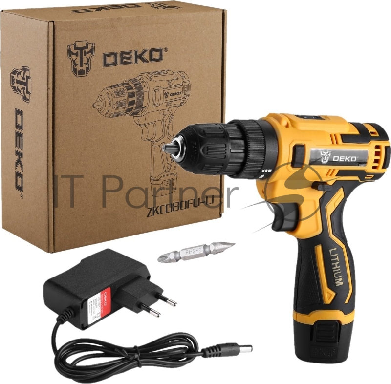 Дрель-шуруповерт Deko ZKCD80FU-Li SET 1 аккум. патрон:быстрозажимной (063-4127)