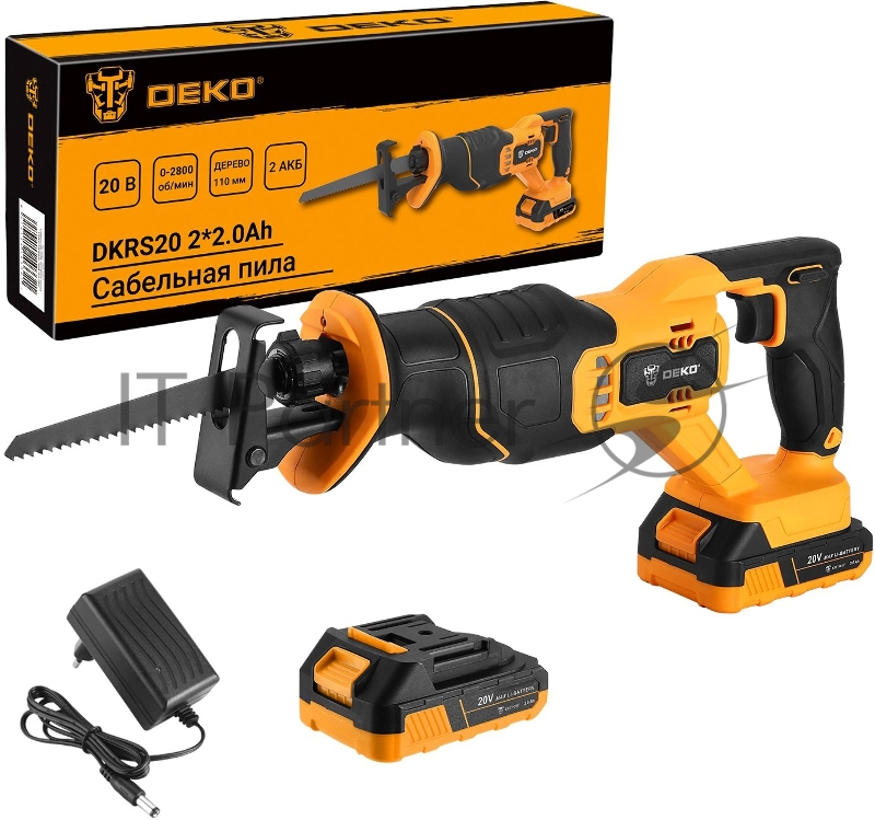 Сабельная пила Deko DKRS20 2*2.0Ah аккум. 2800ход/мин