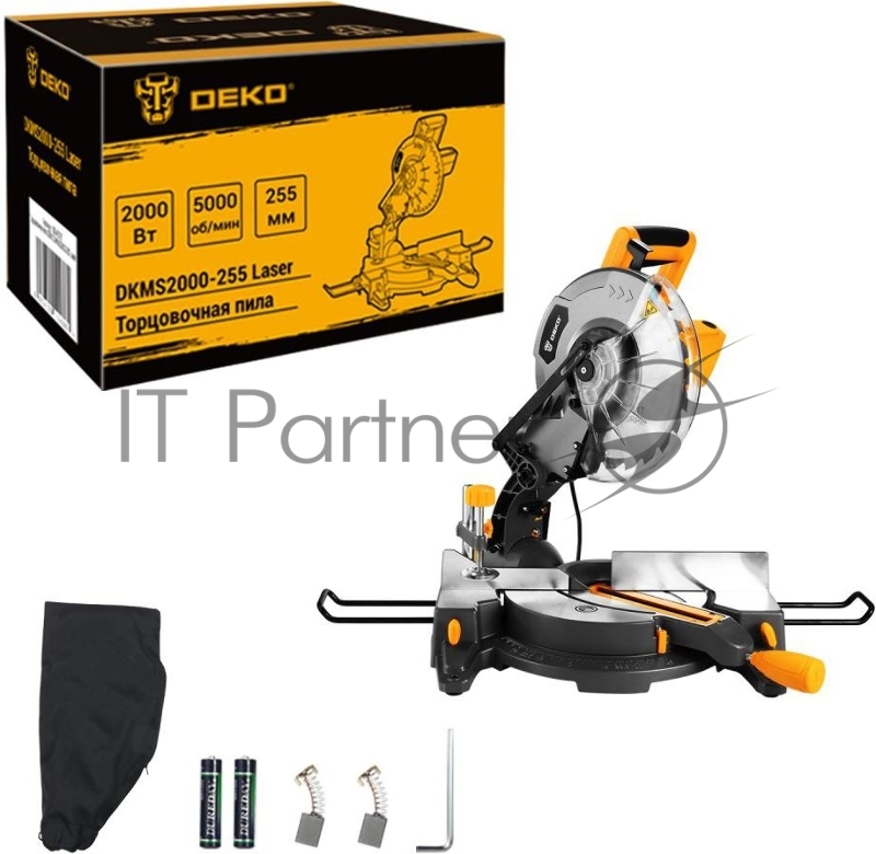 Торцовочная пила Deko DKMS2000-255 Laser 2000Вт 5000об/мин d=255мм