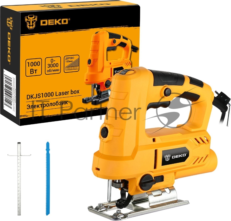 Лобзик Deko DKJS1000 Laser +1пил. 1000Вт 3000ходов/мин от электросети