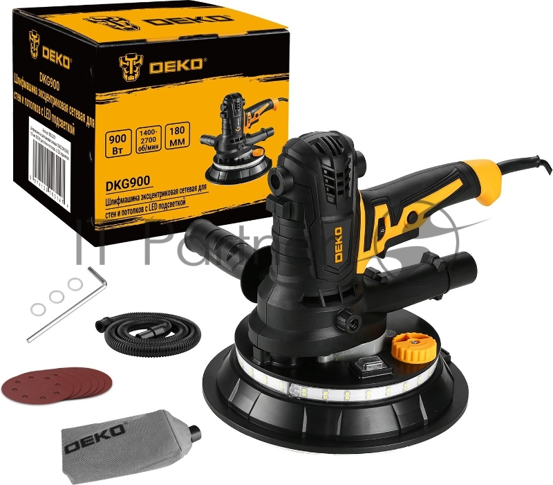 Эксцентриковая шлифовальная машина Deko DKG900 900Вт