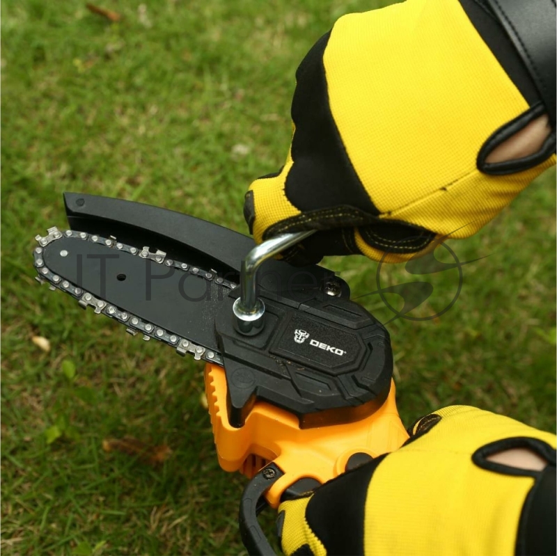 Электрическая цепная пила Deko DKCHS 20-4 дл.шины:4 (10 см) 1аккум. 2Ач ЗУ (063-4308)