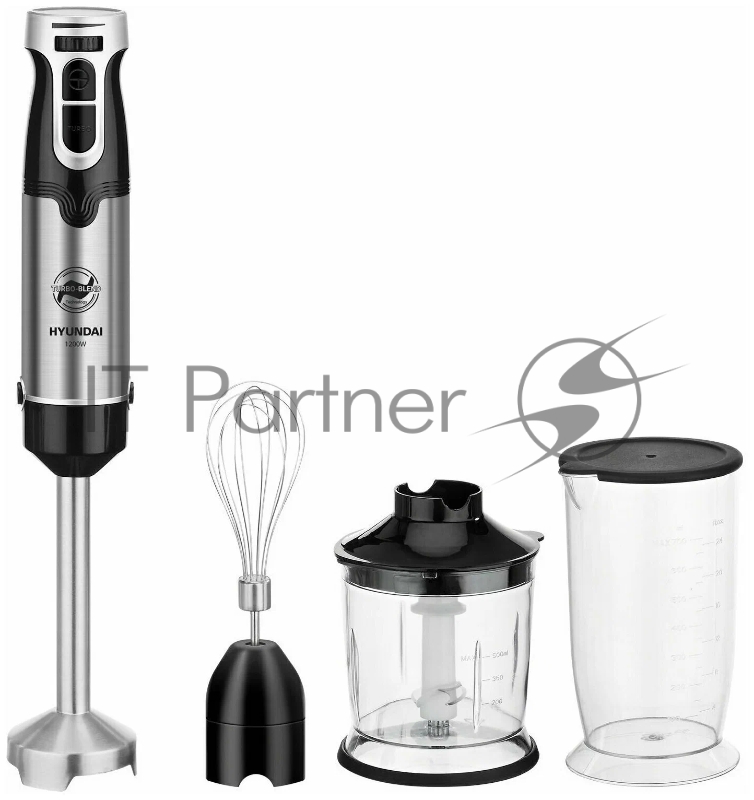 Блендер погружной Hyundai HYB-H3935 1200Вт черный/серебристый