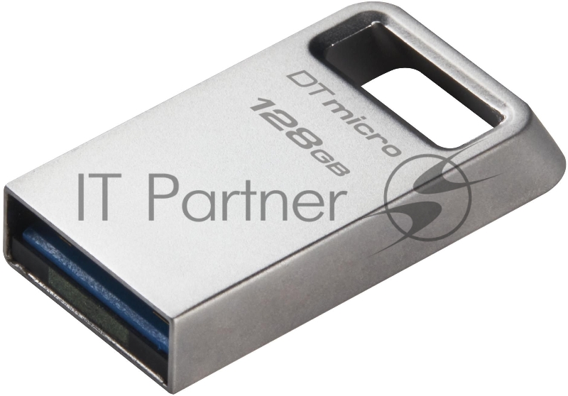 Флеш Диск Kingston 128Gb DataTraveler Micro DTMC3G2/128GB USB3.0 серебристый