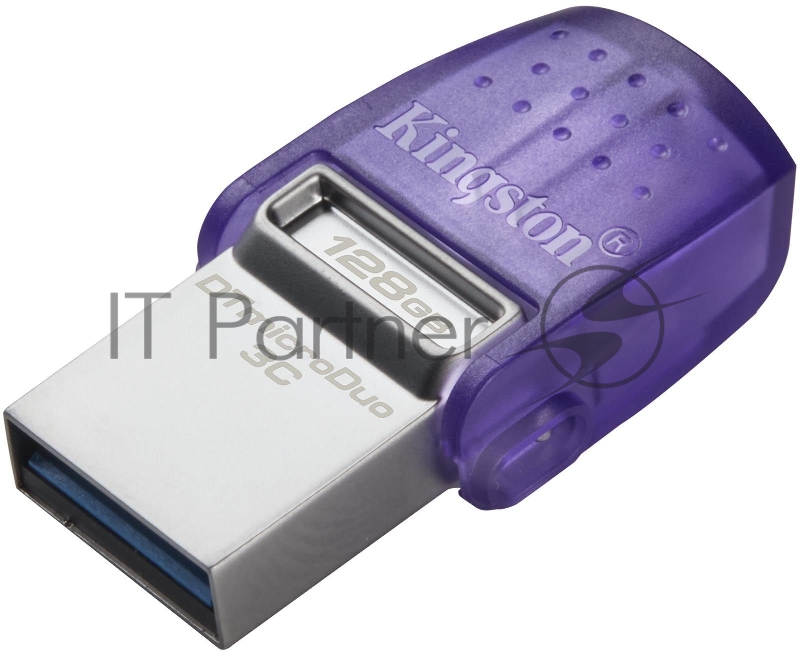 Флеш Диск Kingston 128Gb DataTraveler microDuo 3C DTDUO3CG3/128GB USB3.0 фиолетовый