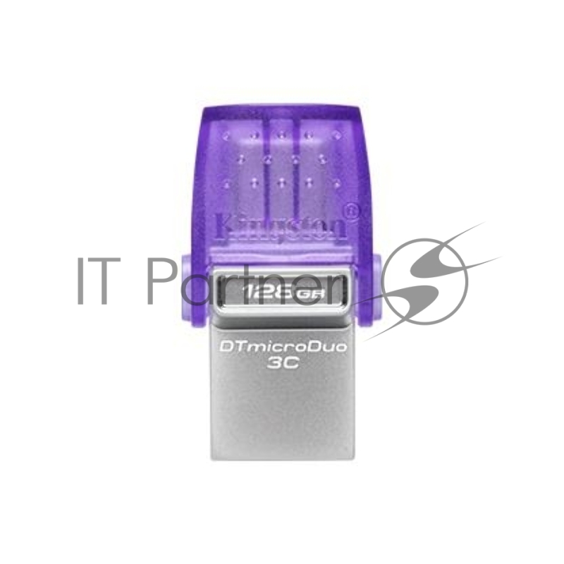 Флеш Диск Kingston 128Gb DataTraveler microDuo 3C DTDUO3CG3/128GB USB3.0 фиолетовый