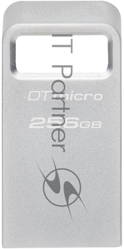 Флеш Диск Kingston 256Gb DataTraveler Micro DTMC3G2/256GB USB3.0 серебристый